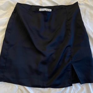 Abercrombie Black Satin Mini Skirt